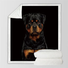 Load image into Gallery viewer, Rottweiler Fleece Plush Throw Blanket
