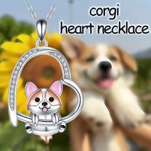 Load image into Gallery viewer, Cute Corgi Heart Pendant Necklace
