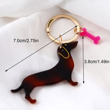 Load image into Gallery viewer, dachshund dog keychain
