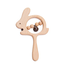 Load image into Gallery viewer, Baby Wooden Rattle Beech Ring
