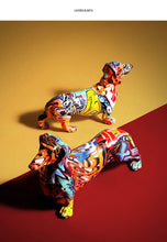 Load image into Gallery viewer, Creative  Home Modern  Colorful Dachshund Figurine
