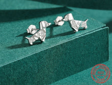 Load image into Gallery viewer, Dachshund Sterling Silver Cute Elegant Stud Earrings
