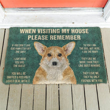 Load image into Gallery viewer, Corgi House Rules  Doormat Non Slip
