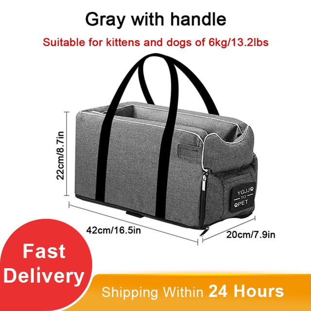 2-in-1 Portable Pet Carrier & Dog Car Seat Booster