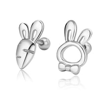 Load image into Gallery viewer, Sterling Silver Bunny Stud Earrings
