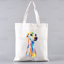 Load image into Gallery viewer, Dachshund Print Reusable Canvas Tote Bags

