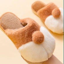 Load image into Gallery viewer, Corgi Butt Plush Slippers
