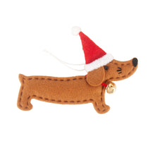 Load image into Gallery viewer, Dachshund Christmas Tree Hanging Ornaments (Set of 4)
