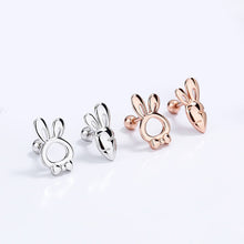 Load image into Gallery viewer, Sterling Silver Bunny Stud Earrings
