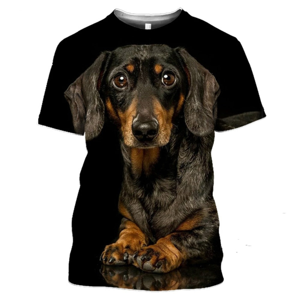 Dachshund T-Shirt 3D Dog Print