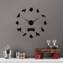 Load image into Gallery viewer, German Shepherd  Wall  Clock With Mirror Effect
