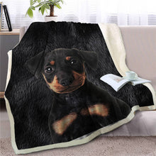 Load image into Gallery viewer, Colorful Rottweiler Fleece Plush Throw Blanket
