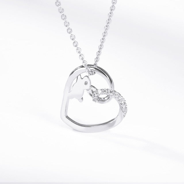 Bunny Heart Pendant Necklace