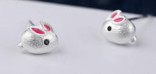 Load image into Gallery viewer, Bunny Stud Earrings And adjustable ring
