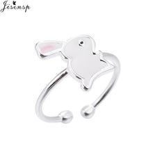 Load image into Gallery viewer, Bunny Stud Earrings And adjustable ring
