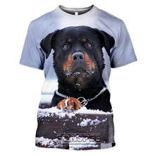 Load image into Gallery viewer, Rottweiler 3D Print T Shirt Casual
