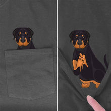 Load image into Gallery viewer, Rottweiler  Pocket Funny T-shirt
