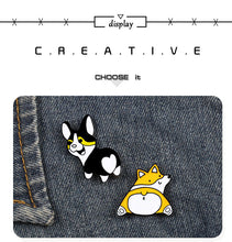 Load image into Gallery viewer, Corgi Dog Brooches women Hat Pin Men&#39;s Jackets Backpack Badge
