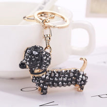 Load image into Gallery viewer, Crystal Dachshund  Keychain
