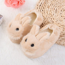 Load image into Gallery viewer, Cute Cartoon Rabbit Slipper Kids Indoor Fur Warm Shoes
