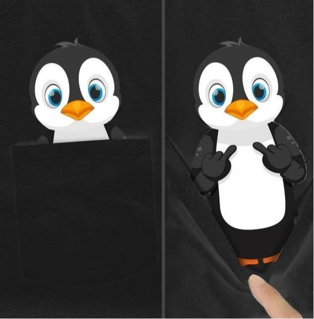 Funny Penguin Finger Unisex T-Shirt