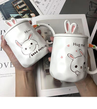 Load image into Gallery viewer, Rabbit Coffee Mug with Lid &amp; Spoon

