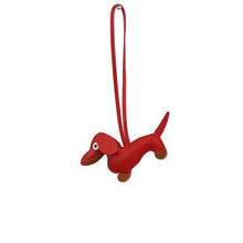 Load image into Gallery viewer, Dachshund Leather Charm Keychain

