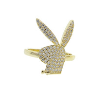 Load image into Gallery viewer, New ins Hip-hop Rabbit Ring Vintage Animal Cubic Zirconia Open Finger Adjustable Rings For Women Girls Fashion Jewelry Gift
