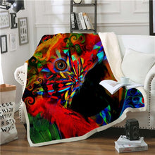 Load image into Gallery viewer, Colorful Parrot Plush Fleece Throw Blanket
