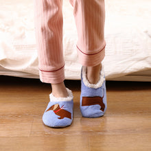 Load image into Gallery viewer, Dachshund Sherpa Flush Slippers
