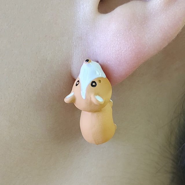 Corgi Cute  Bite Earring