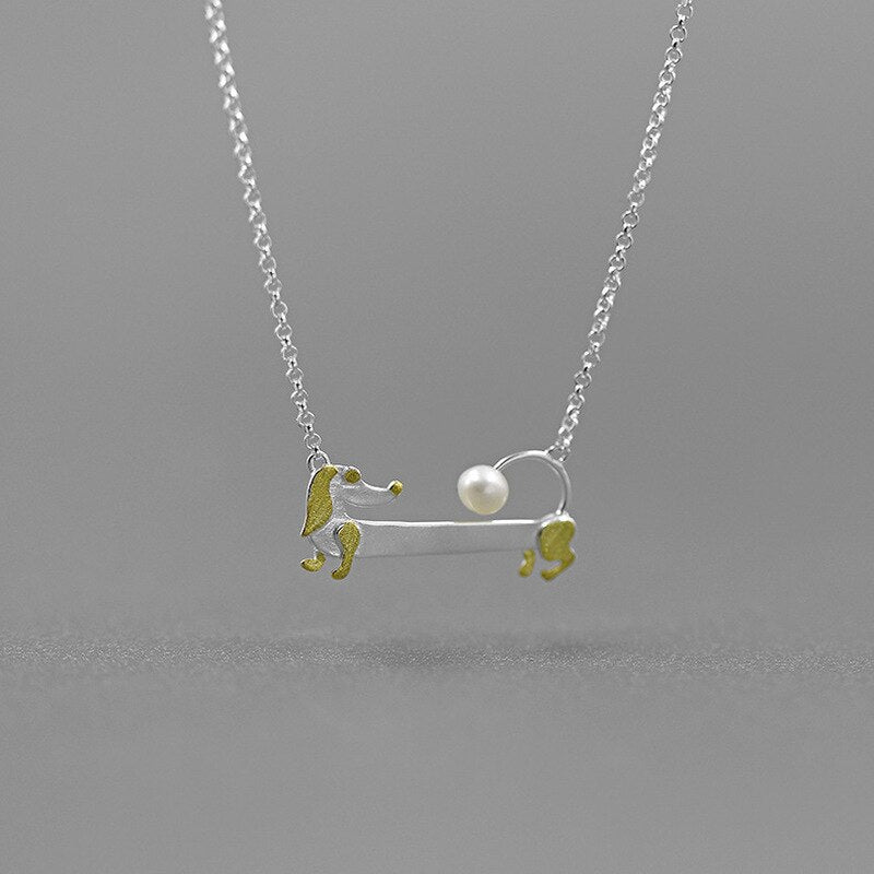 Dachshund Lovely  Sterling Silver Chain Necklaces