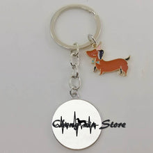 Load image into Gallery viewer, Cute dachshund pendant keychain
