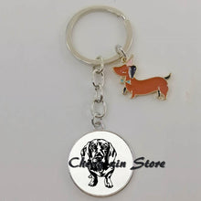 Load image into Gallery viewer, Cute dachshund pendant keychain
