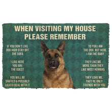 Load image into Gallery viewer, German Shepherd Dogs House Rules Doormat
