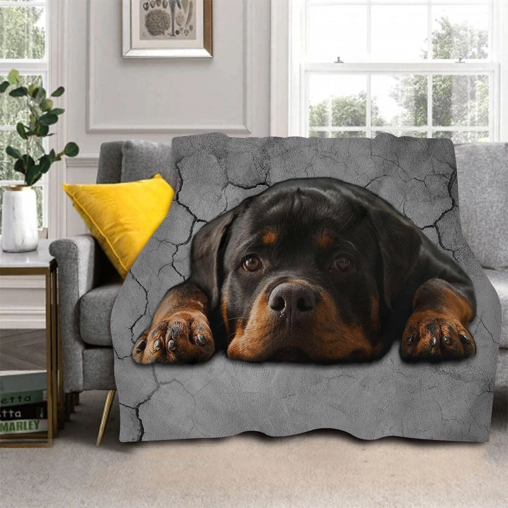 Rottweiler fluffy Blankets Sofa Winter Warm Bedding