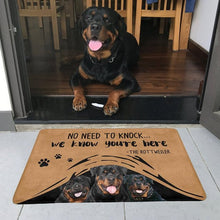 Load image into Gallery viewer, Rottweiler No Need To Knock Doormat Non Slip
