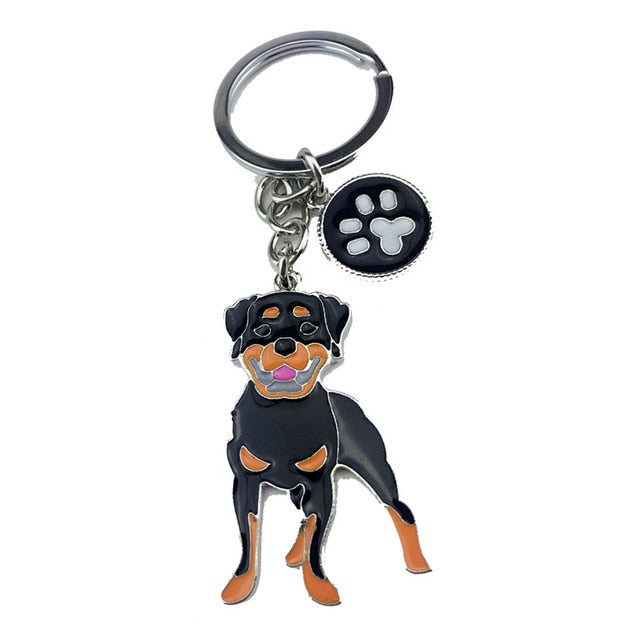 Rottweiler pendant key chains