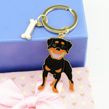 Load image into Gallery viewer, Rottweiler pendant key chains
